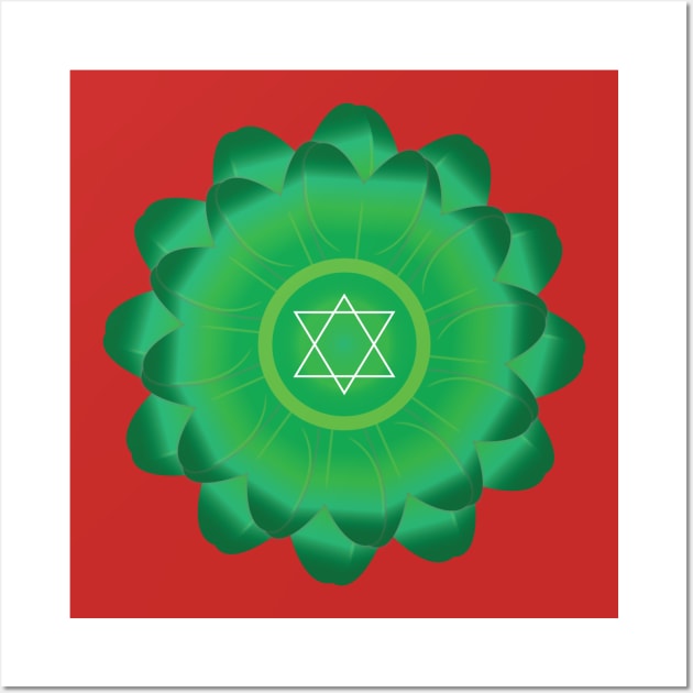 Heart Chakra, Aanahata Chakra Yoga and Meditation Wall Art by Global Creation